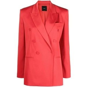 Pinko Double-Breasted Tailored Jacket With Sharp Lapels - NWT